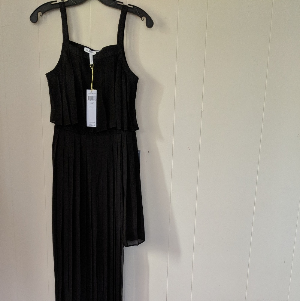 BCBGeneration asymmetrical blck lace dress 0